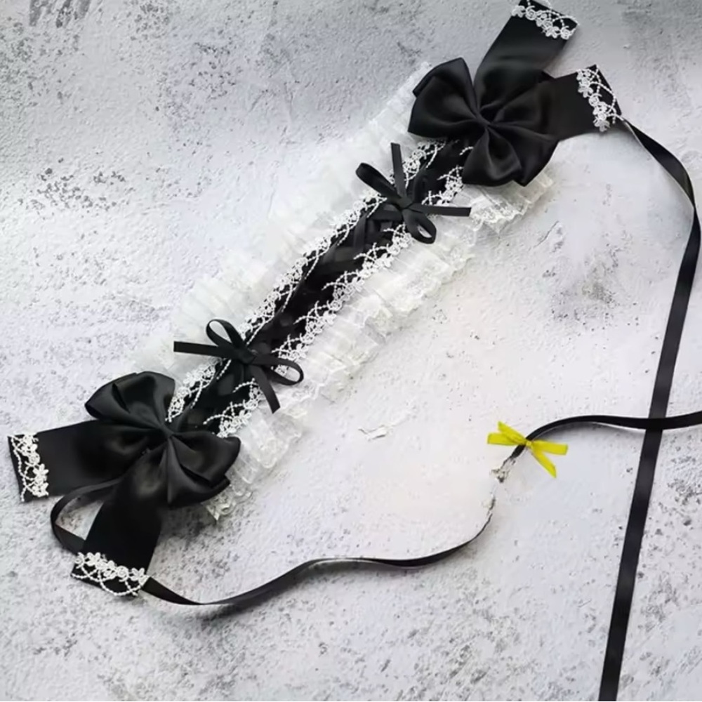 Black and White Lace Headband